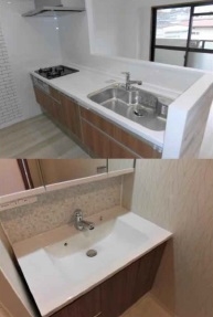 グローバル甲陽園　キッチン・洗面台