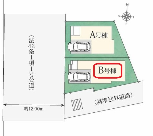 　区画図B号棟